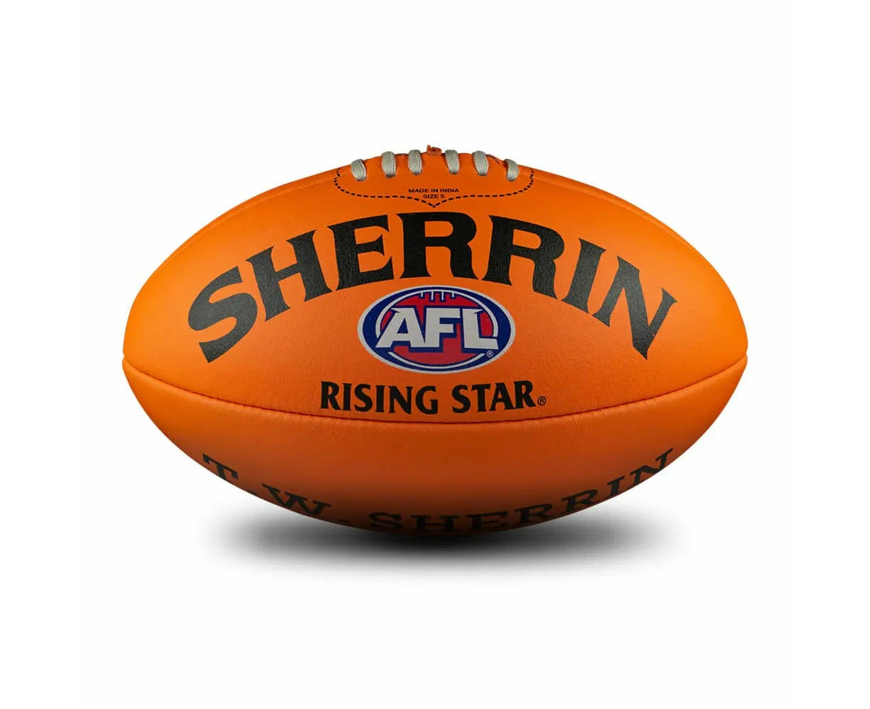 Sherrin AFL Rising Star Leather Football Orange