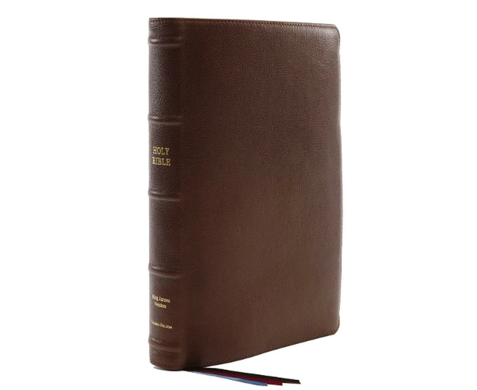 KJV Holy Bible: Giant Print with 53,000 Cross References, Brown Premium Goatskin Leather, Premier Collection, Comfort Print: King James Version