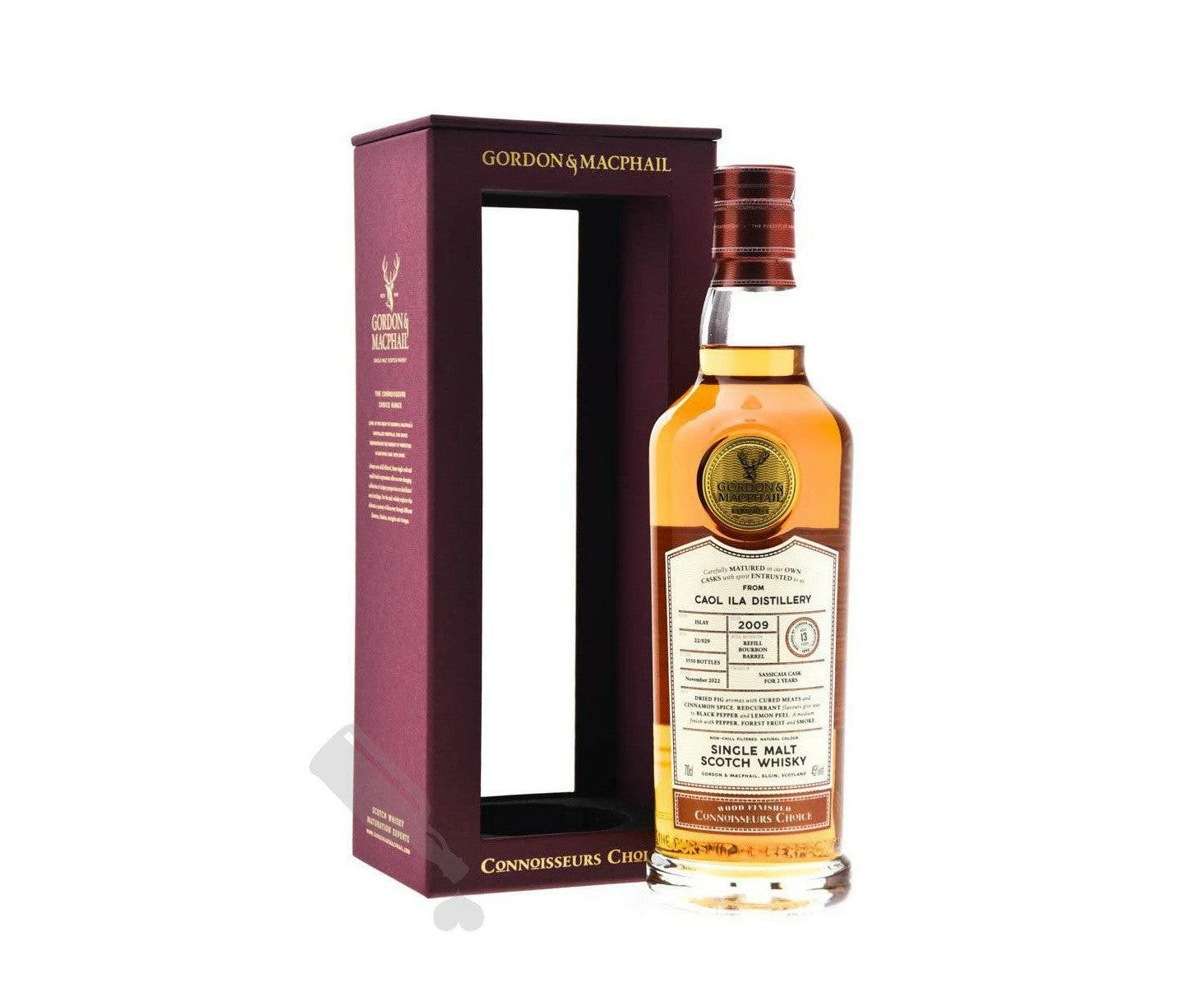 Gordon & Macphail 2009 Connoisseurs Choice Caol Ila 13 Year Old Sassicaia Cask Finished Single Malt Scotch Whisky 700ml