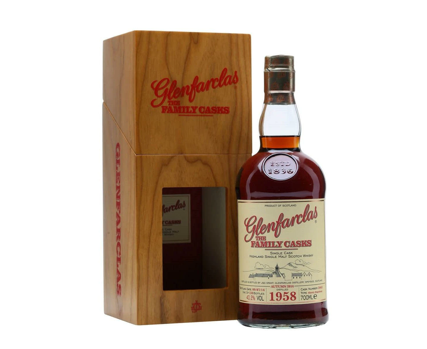 Glenfarclas 1958 Family Casks 56 Years Old A14 Sherry Cask #2065 700ml