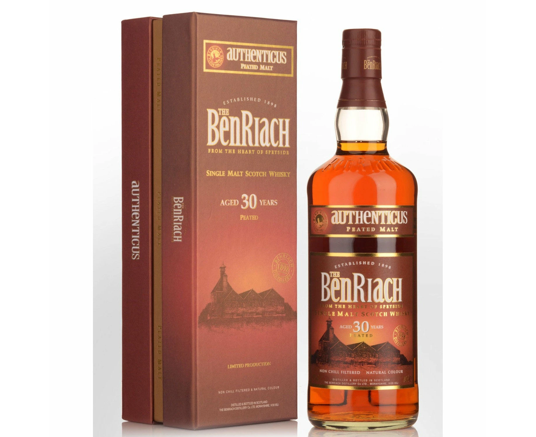 Benriach Authenticus Peated 30 Year Old Single Malt Scotch Whisky 700ml