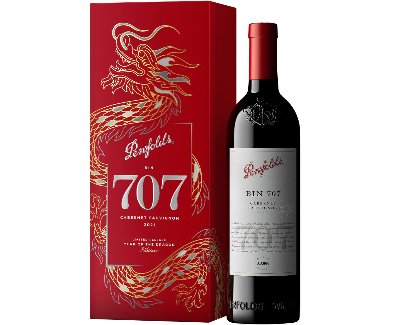 Penfolds Bin 707 Cabernet Sauvignon 2021 Lunar New Year Gift Box 750ml