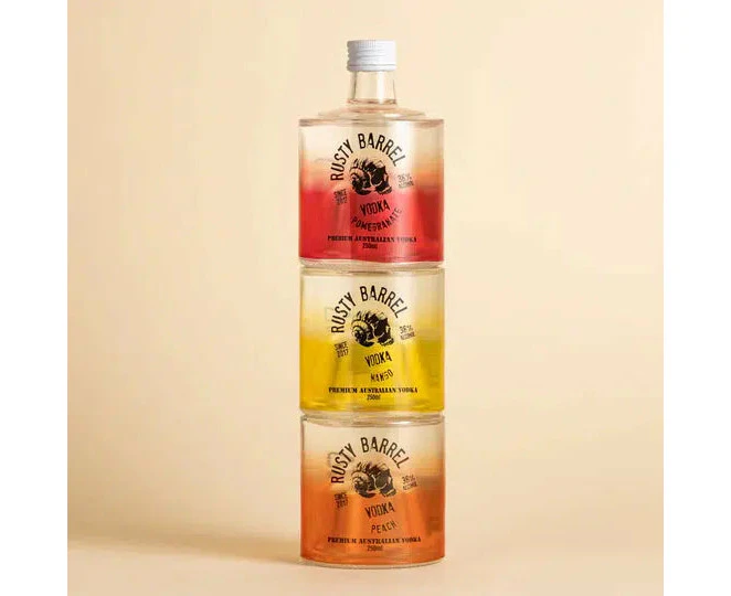 Rusty Barrel Limited Edition Flavoured Vodka Stack 3x250ml