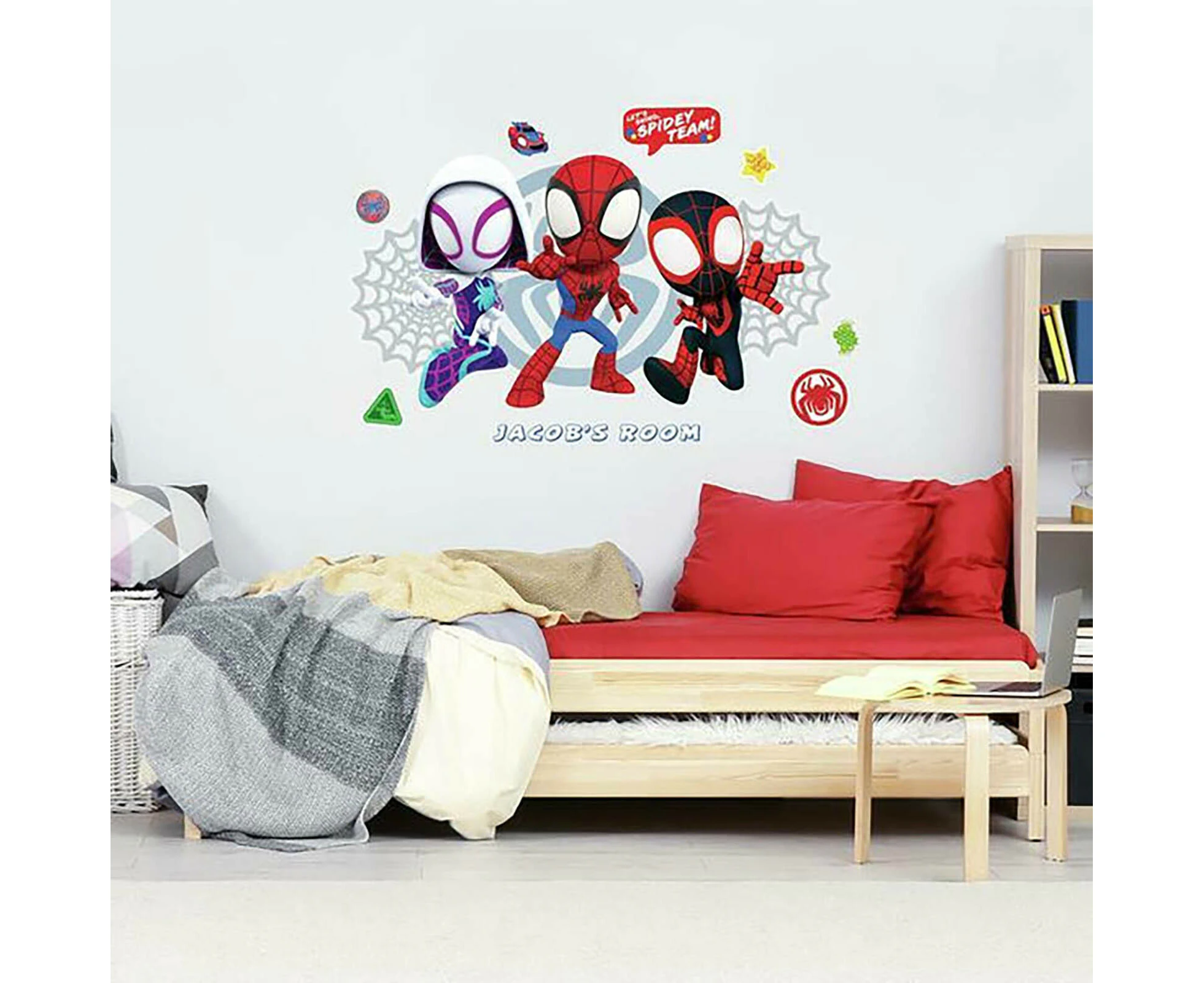 Spidey & His Amazing Friends Headboard Peel & Stick Giant Wall Decal - Multicoloured