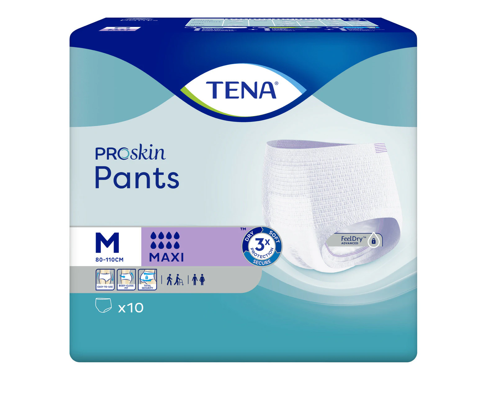 TENA ProSkin Pants Maxi Medium (M) 10 Pack