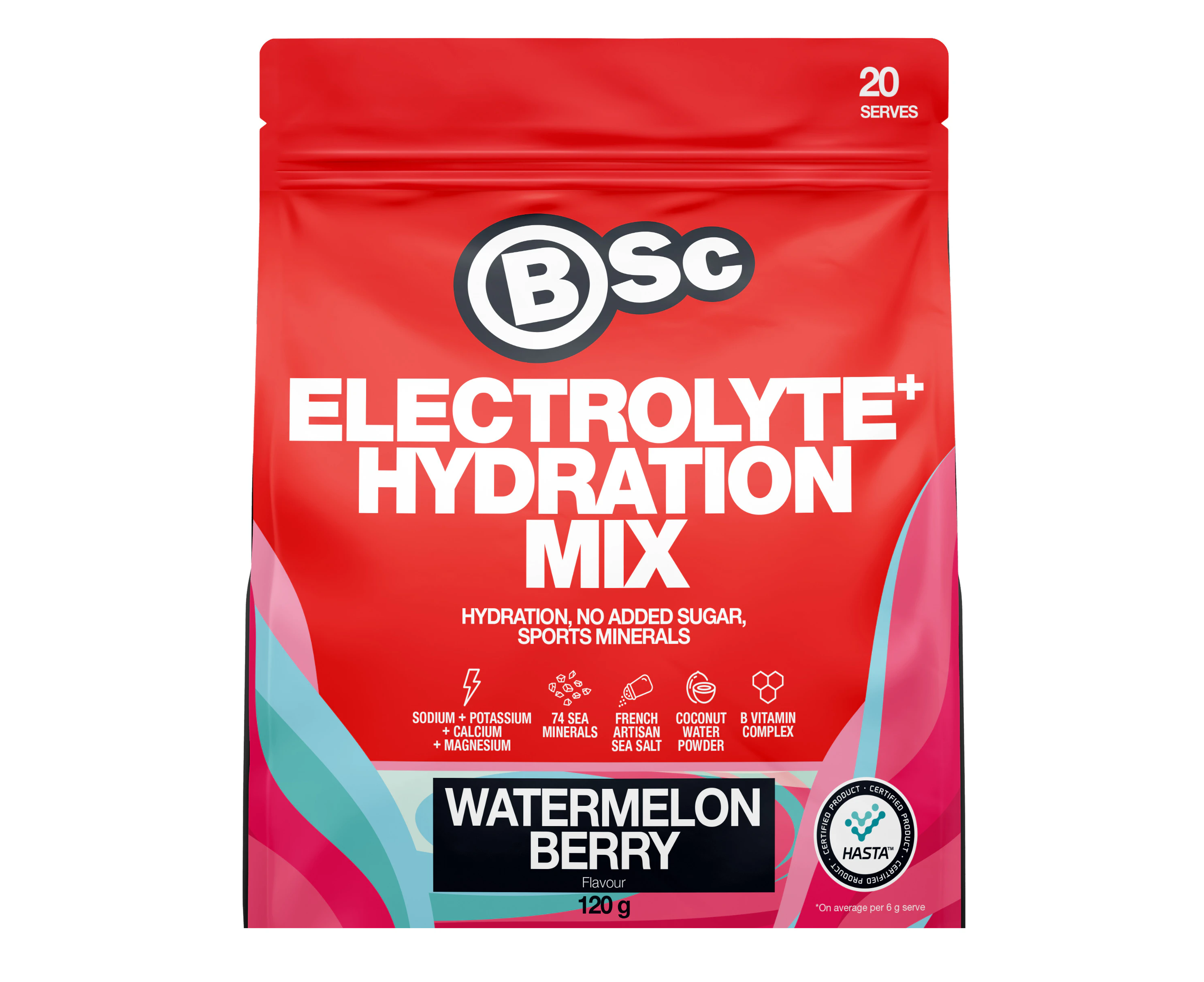 BSc Body Science Electrolyte + Hydration Mix 120g - Watermelon Berry