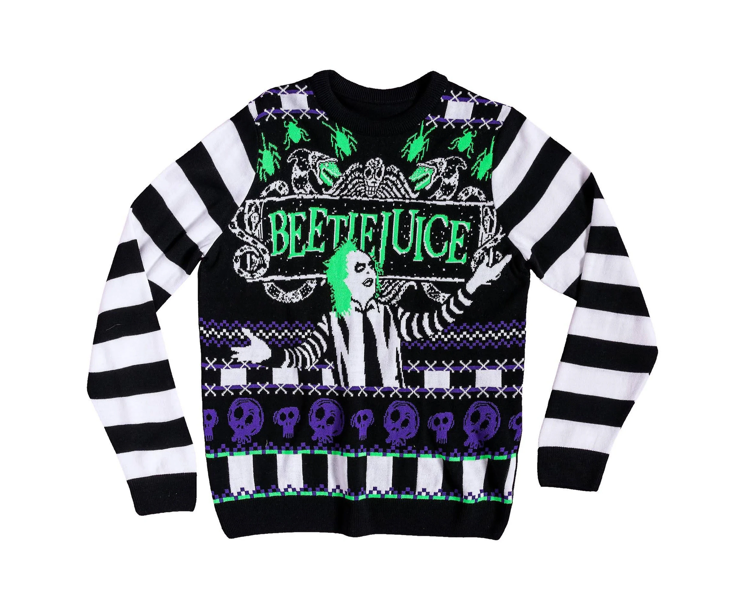 Spiral Direct Unisex Adult Stripe Beetlejuice Jumper (Multicoloured) - HE2775