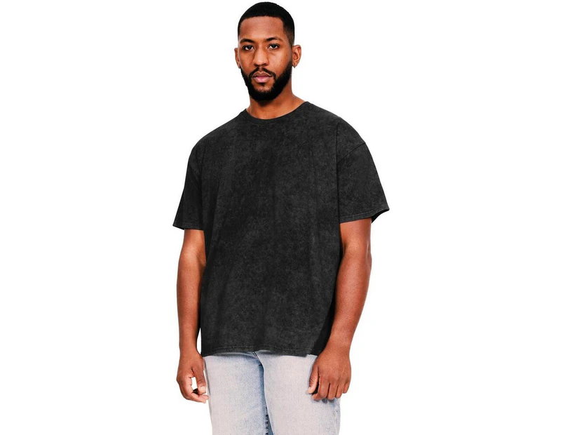 Casual Classics Unisex Adult Acid Wash Oversized T-Shirt (Black) - AB644