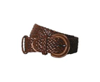 Eastern Counties Leather NLB04 Plaited Leather Waist Belt (Dark Brown) - EL498