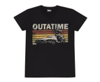 Back To The Future Unisex Adult Outatime Retro T-Shirt (Black) - HE2770