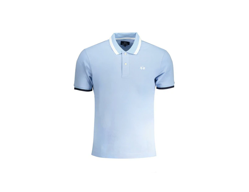 Classic Cotton Polo Shirt in Light Blue