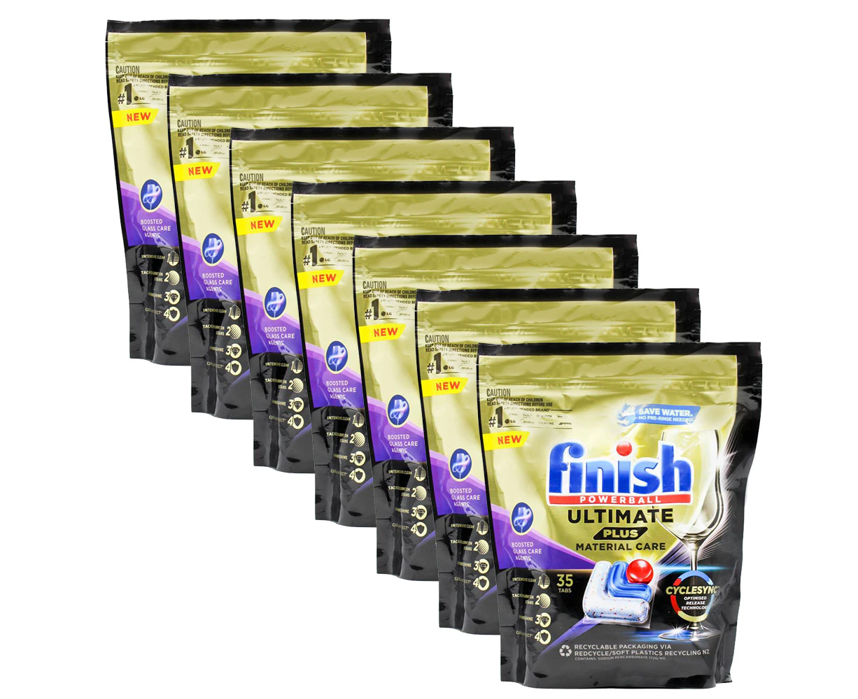 Finish 245 x Powerball Ultimate Plus Dishwasher Tablets (7 x 35 Pack)