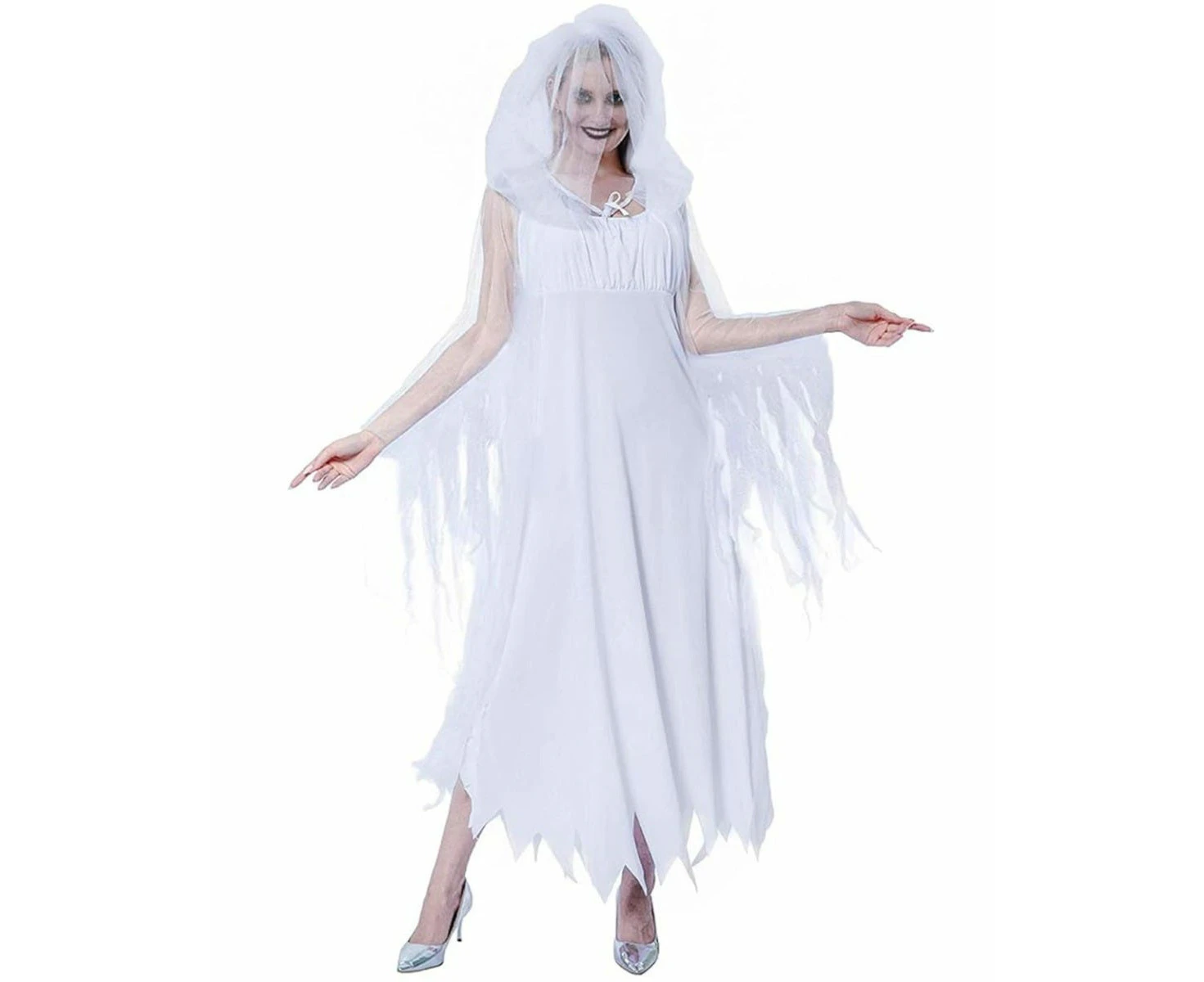 White Ghost Bride Womens Costume