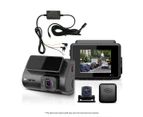 Elinz 2 Channel Dash Cam 4K+1080P WiFi GPS Night Vision Supercapacitor Sony Starvis Car DVR Hardwire Kit