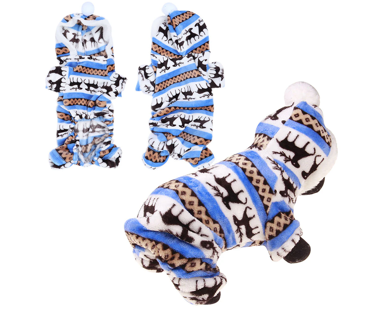 Autumn Winter Soft Plush Dog Hoodies Small Dogs Puppy Overall Clothing