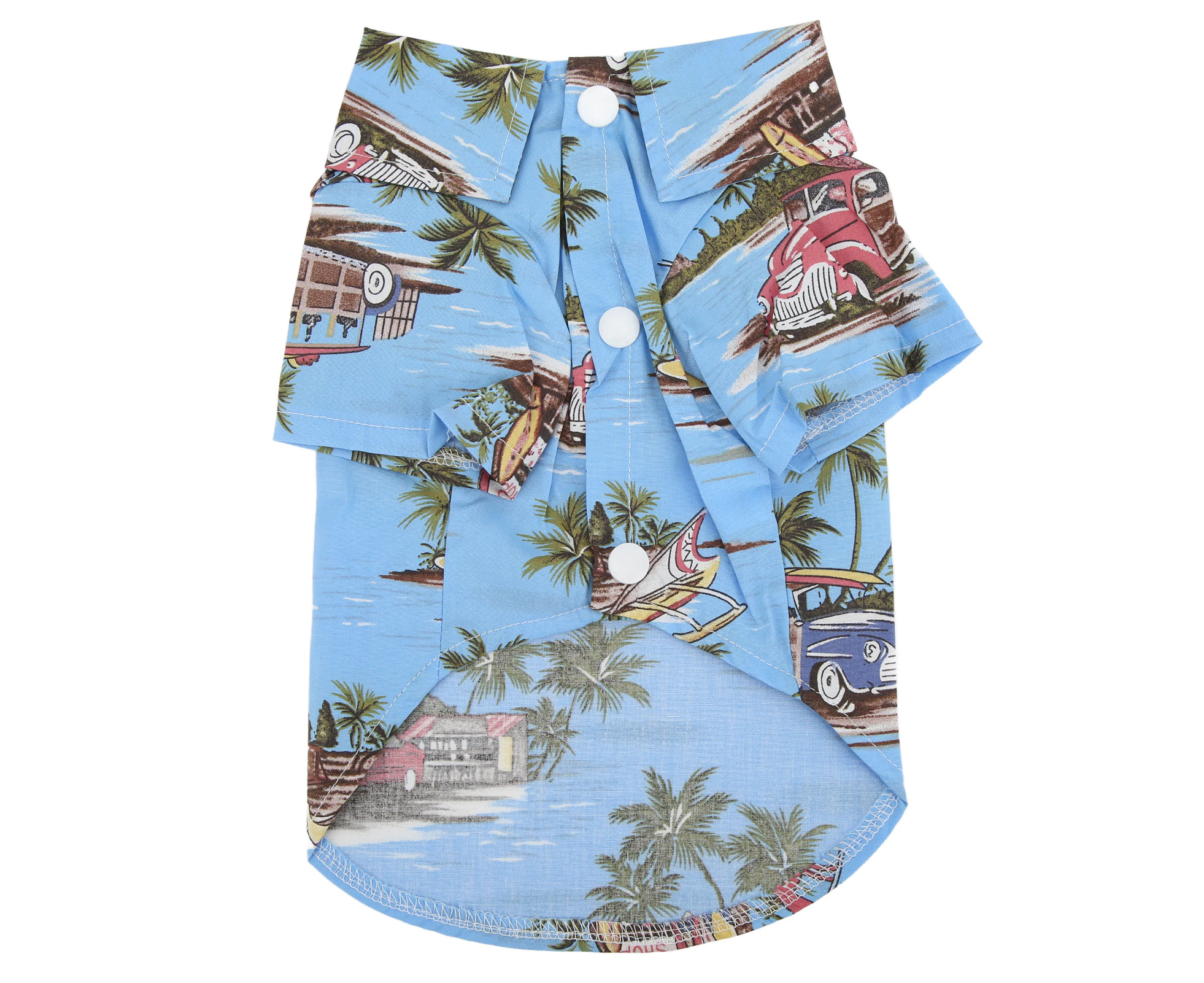 Pet Hawaiian Shirt Cool Breathable Beach Print Summer T Shirt for Dogs Cats XL