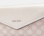 Nine West Bowie Mini Flap Crossbody Bag - Champagne Logo