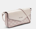 Nine West Bowie Mini Flap Crossbody Bag - Champagne Logo