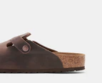 Birkenstock Unisex Boston Oiled Leather Regular Fit Clogs - Habana