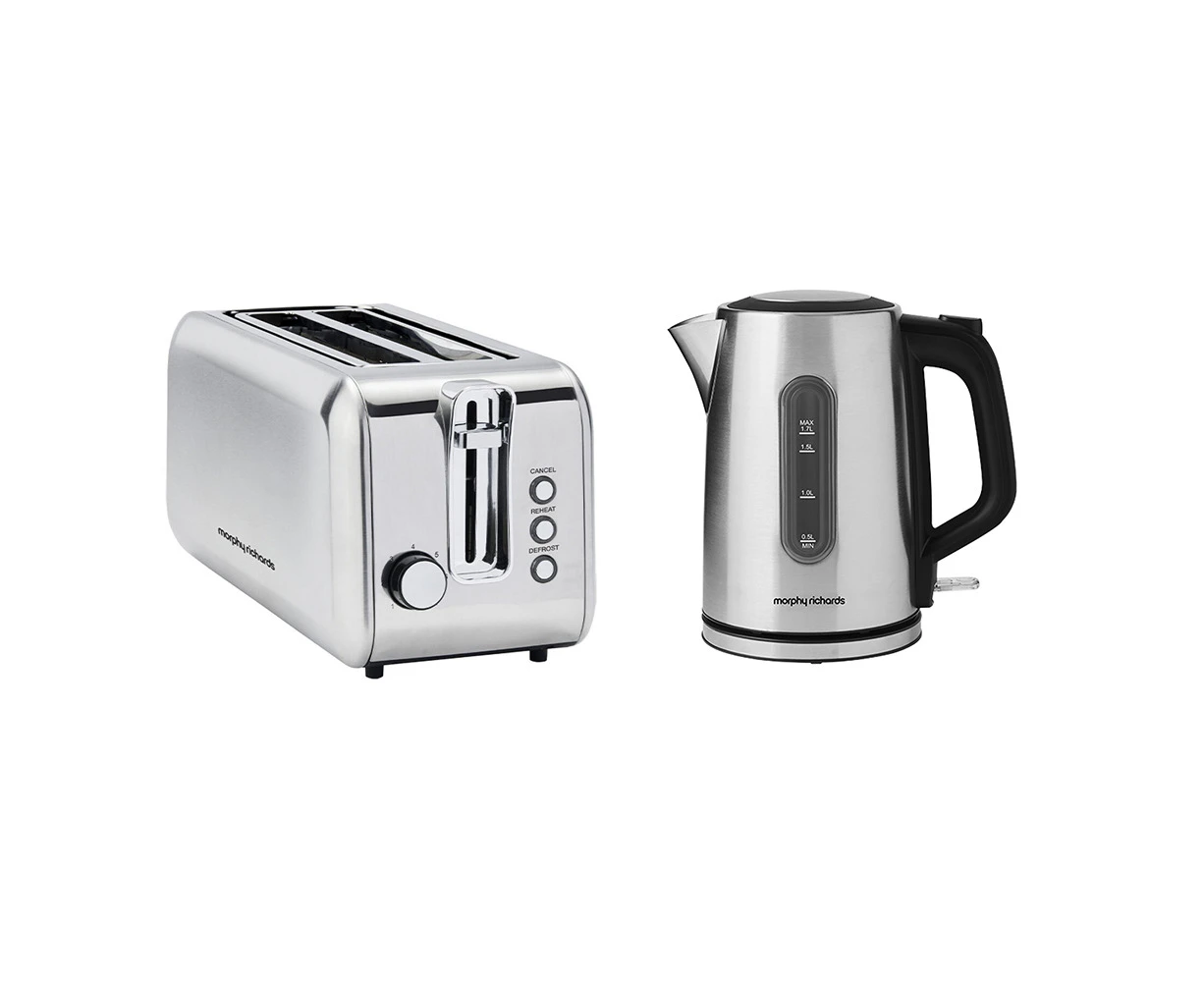 Morphy Richards Electric Equip 1.7L Jug Kettle & 4 Slice Long Slot Toaster