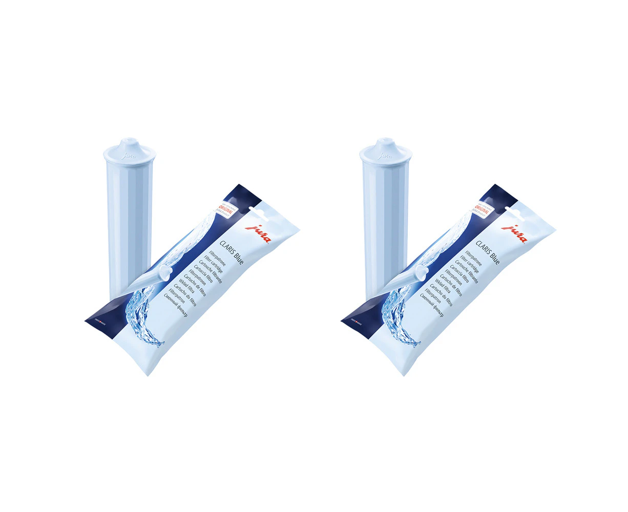 2x Jura Claris Blue Advanced Cleaning Water Filter Cartridge For Coffee Machine