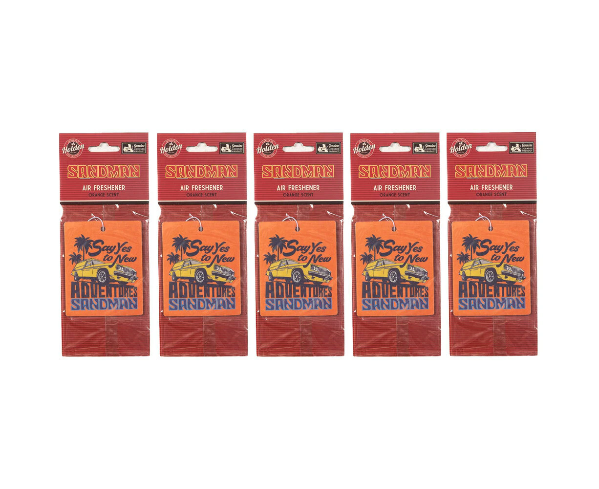 5x The Stubby Club Holden Sandman Orange Scented Hanging Car Air Freshener