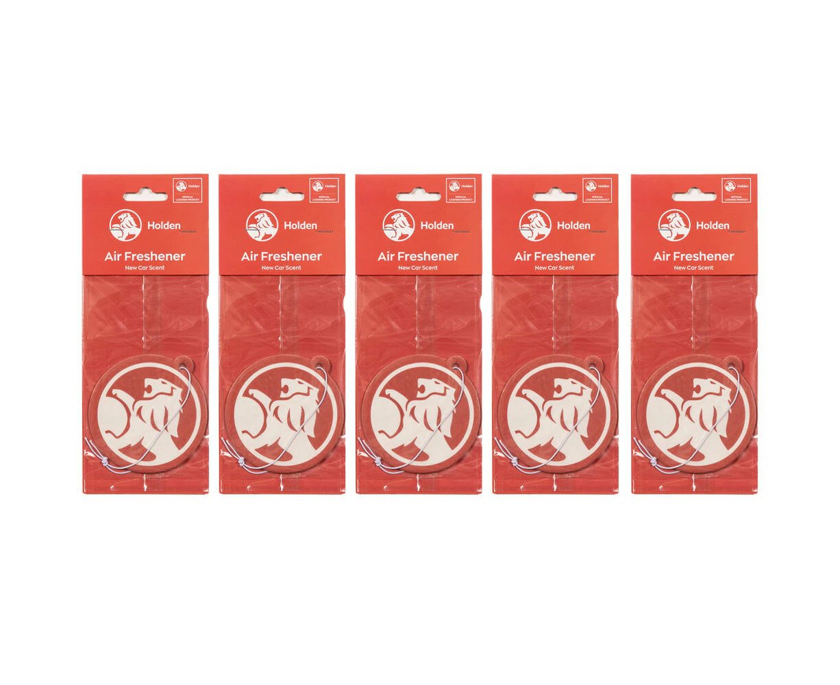 5x The Stubby Club Holden Red Circle Crisp Scented Hanging Car Air Freshener