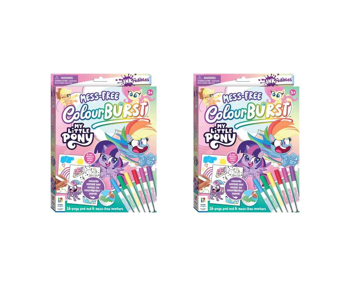 2x Inkredibles Colour Burst My Little Pony Colouring Activity Kit Art Pad 3y+