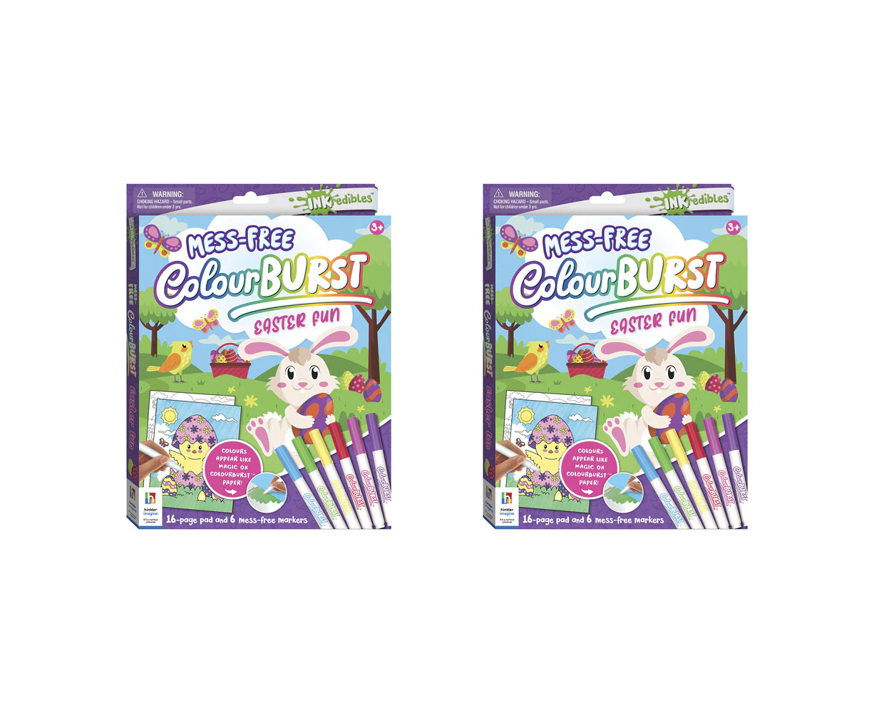 2x Inkredibles Colour Burst Easter Fun Colouring Activity Kit Fun Mess-Free 3y+