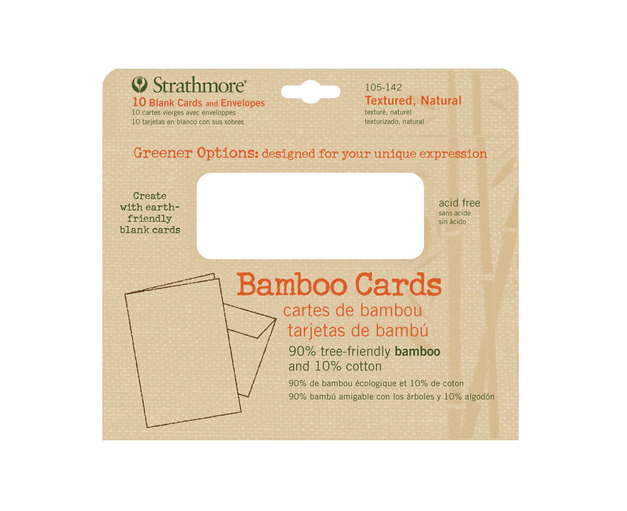 10pc Strathmore Enviro Friendly Greeting Cards & Envelopes Kit - Bamboo 5''x7''