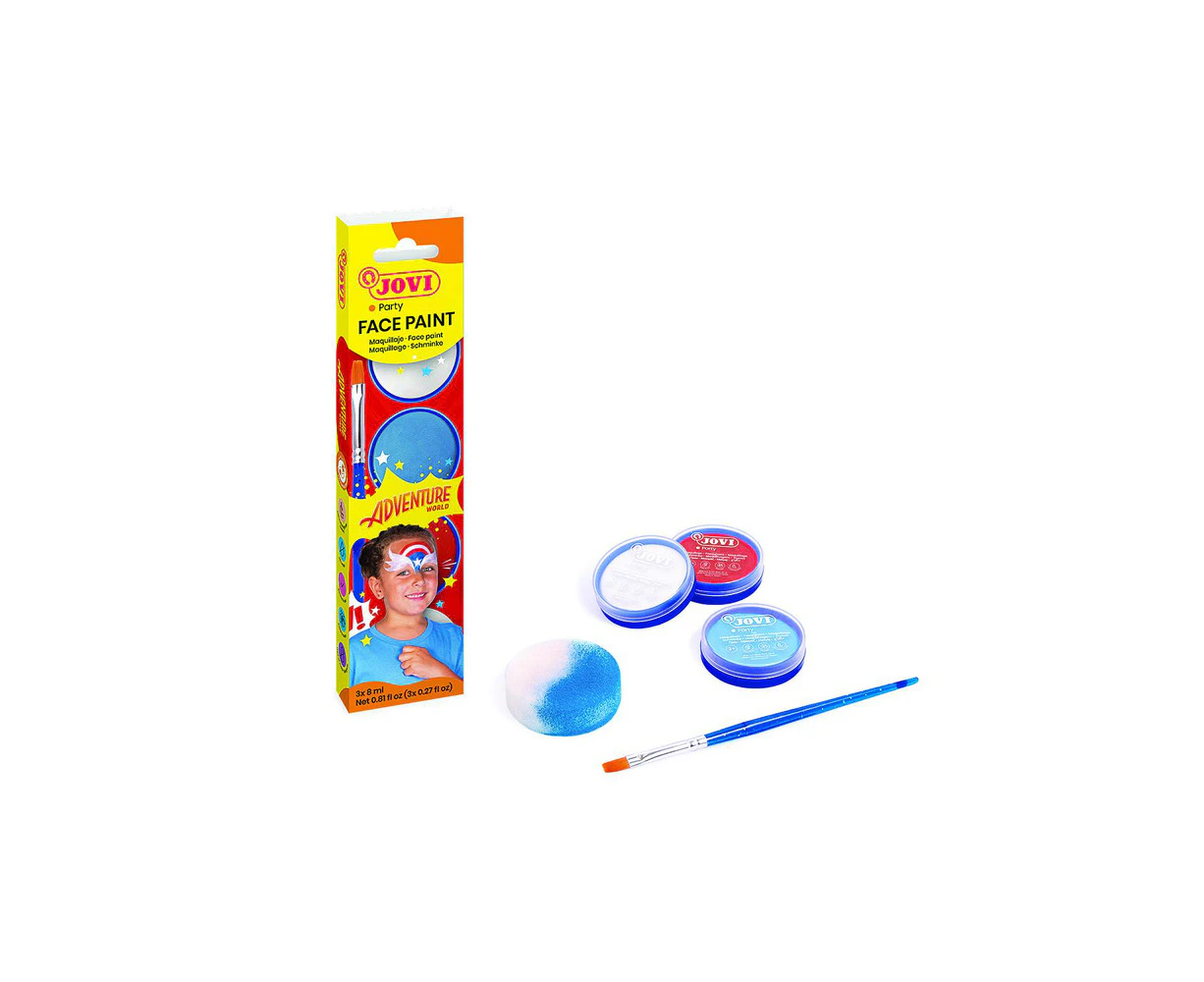 Jovi Waterless Cream Face Paint 3x8ml Adventure Kids/Childrens Play Toy 3+