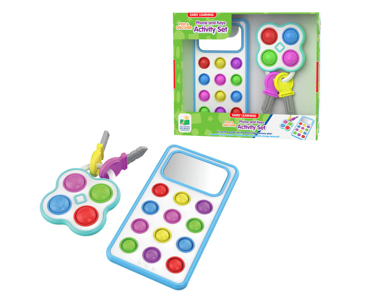 Learning Journey Pop and Discover Phone & Keys Activity Set Kids Fun Toy 1-3y