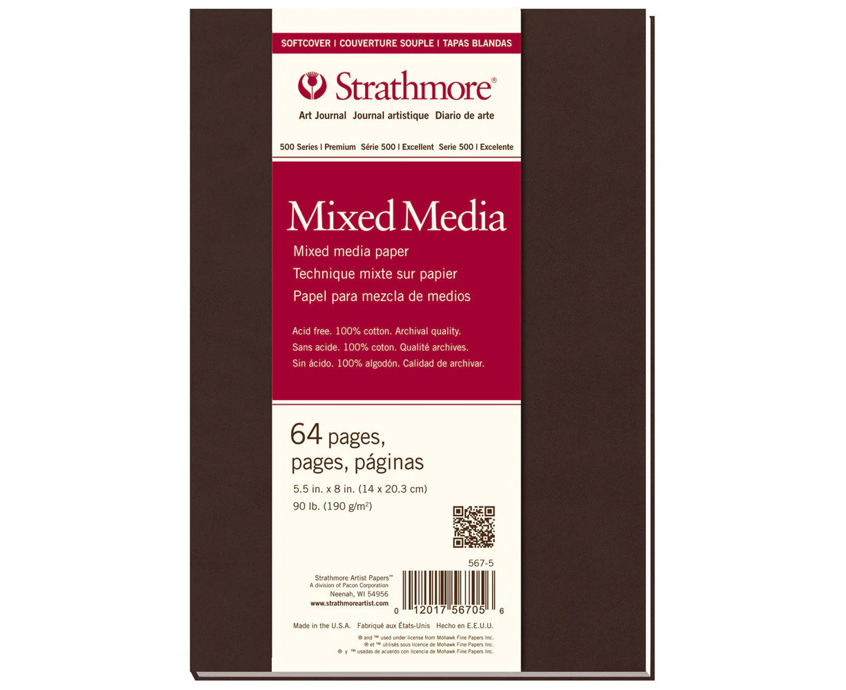 Strathmore 500 Series Mixed Media Softcover Art/Sketch Journal 5.5x8'' 64 Sheets