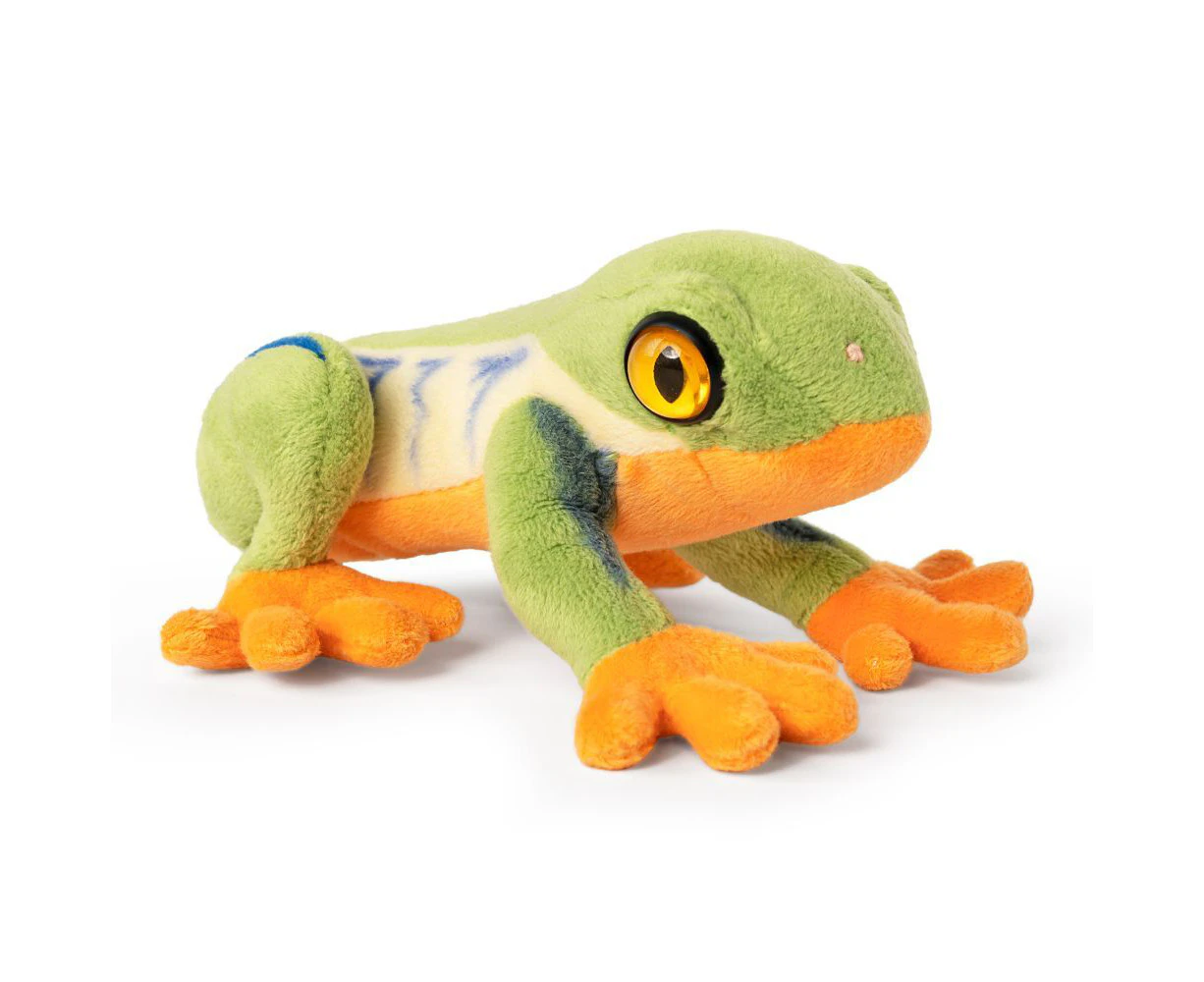 Living Nature 15cm Red Eyed Tree Frog Stuffed Animal Plush Kids Soft Toy Green