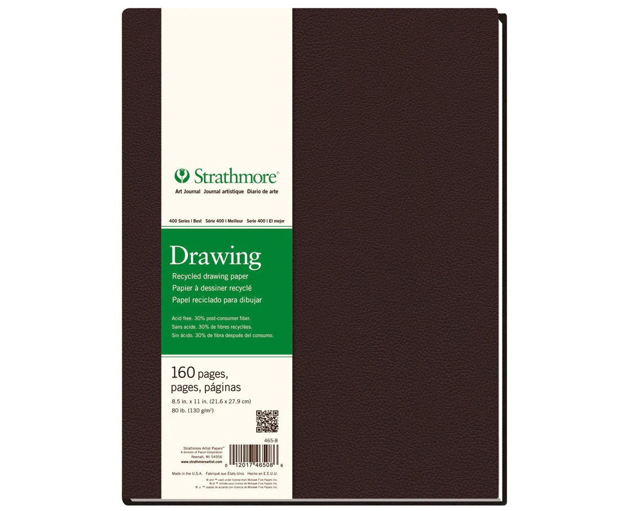 Strathmore 400 Series HB Recycled Draw Art/Sketch Journal 8.5''x11'' 160 Sheets