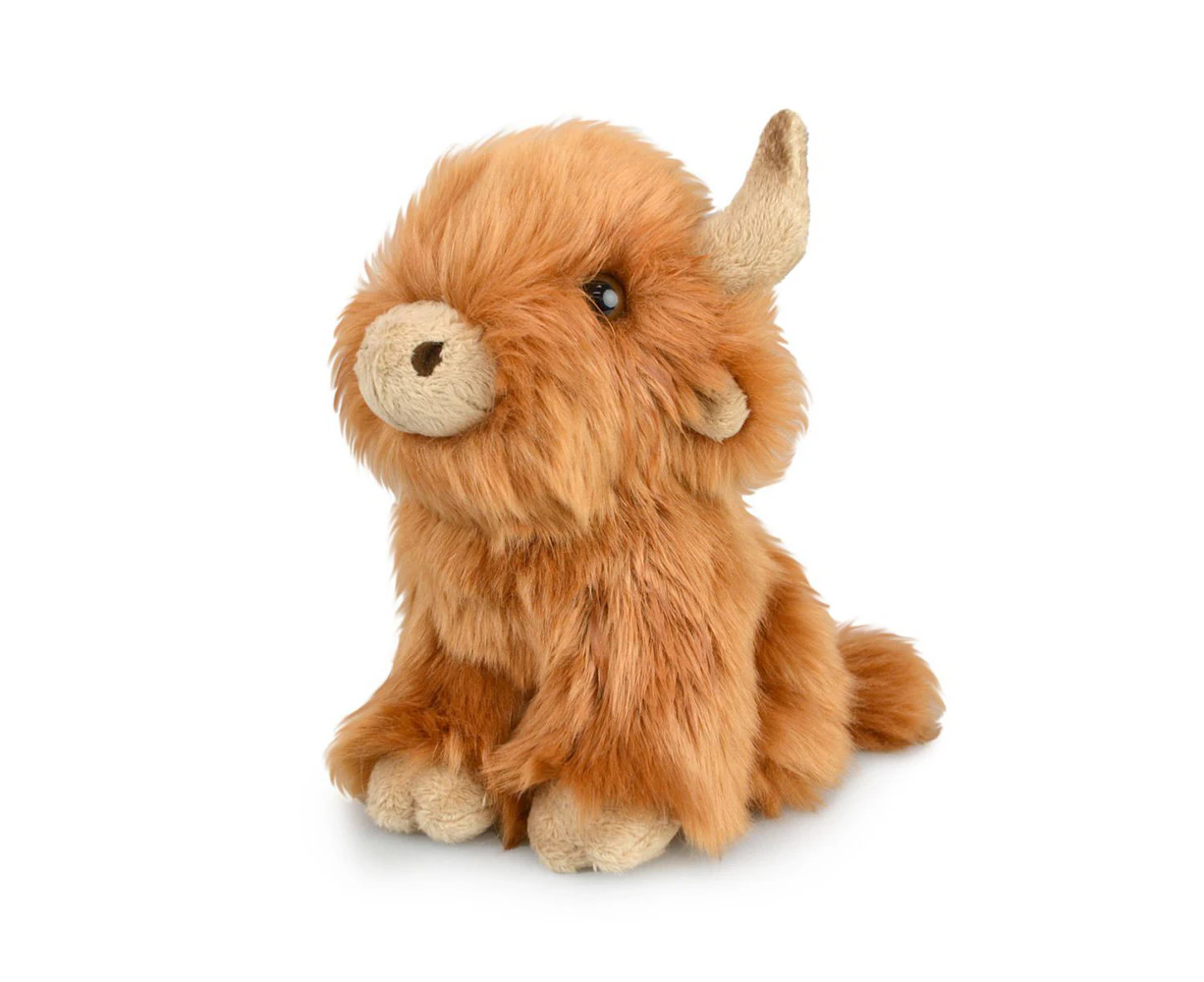 Lil Friends 18cm Highland Cow Stuffed Animal Plush Kids/Children Toy Brown 0m+