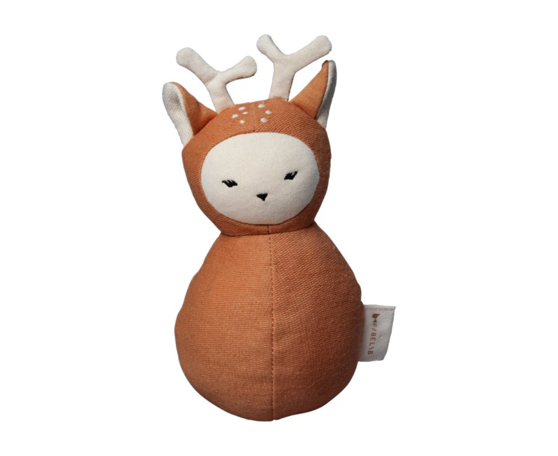 Fabelab 17cm Cotton Tumbler Fawn Kids/Children Soft Stuffed Animal Plush Toy