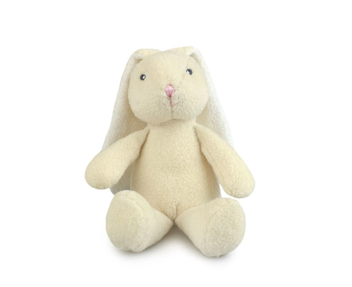 Frankie & Friends 20cm Bunny Rattle Plush Animal Kids/Child Stuffed Toy Cream 3+