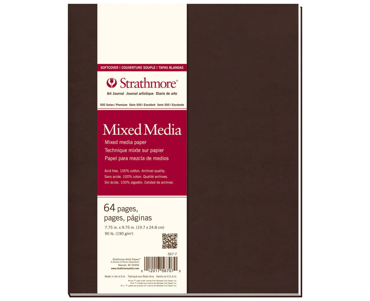 Strathmore 500 Series Mixed Media Art Softcover Journal 7.75x9.75'' 64 Sheets