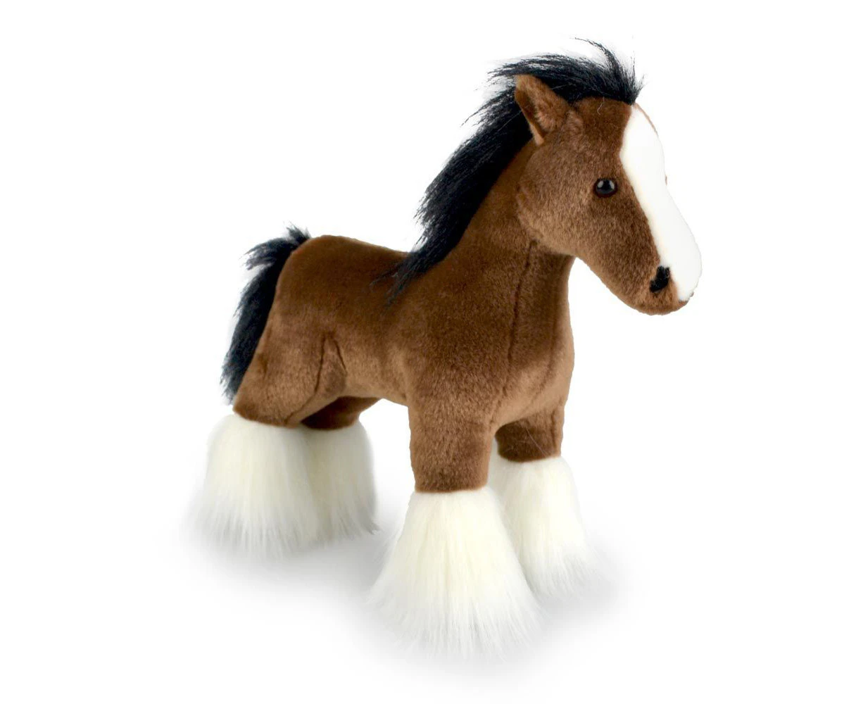 Korimco Farm 30cm Clyde Horse Stuffed Animal Plush Kids/Children Toy Brown 0m+