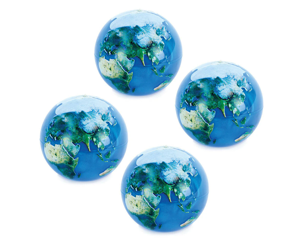 4x Fumfings 7cm Swirling Spin World/Earth Ball Kids Fun Game Play Round Toy 3y+