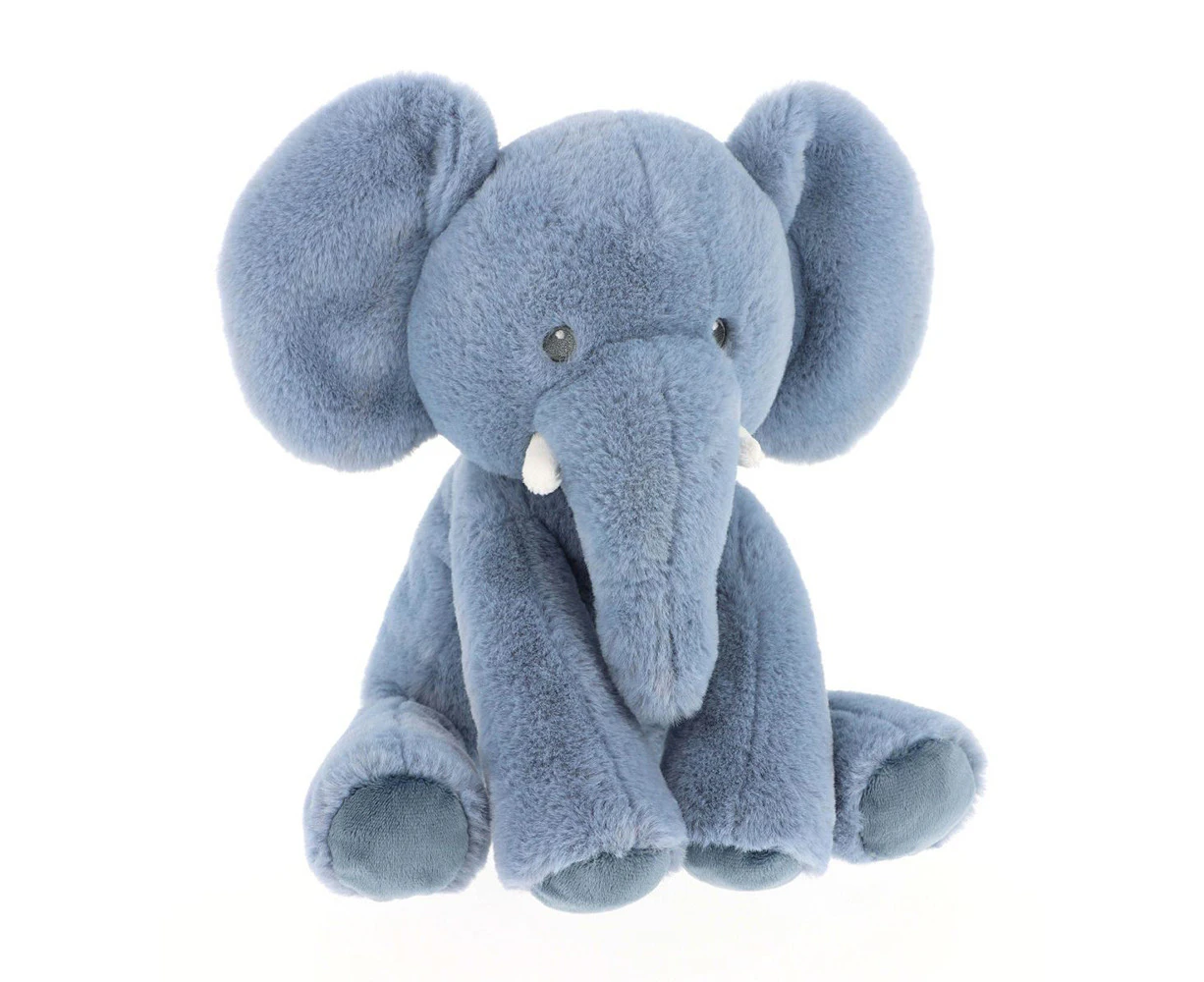 Keeleco Baby 25cm Elephant Animal Stuffed Plush Kids/Child Cuddle Toy Blue 0m+