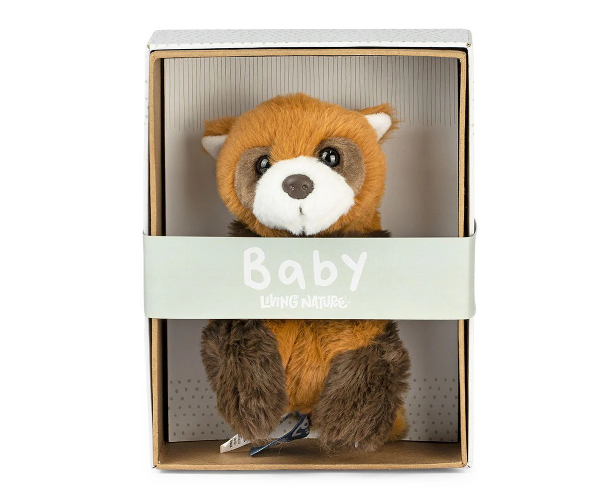 Living Nature 21cm Baby Red Panda Kids/Children Animal Plush Stuffed Toy Brown