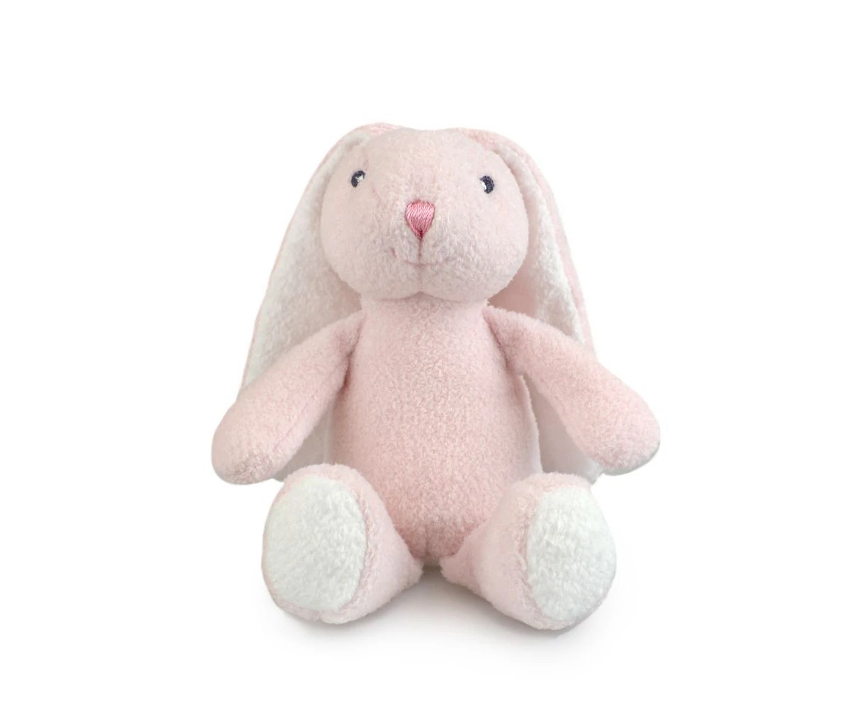 Frankie & Friends 20cm Bunny Rattle Plush Animal Kids/Child Stuffed Toy Pink 0m+