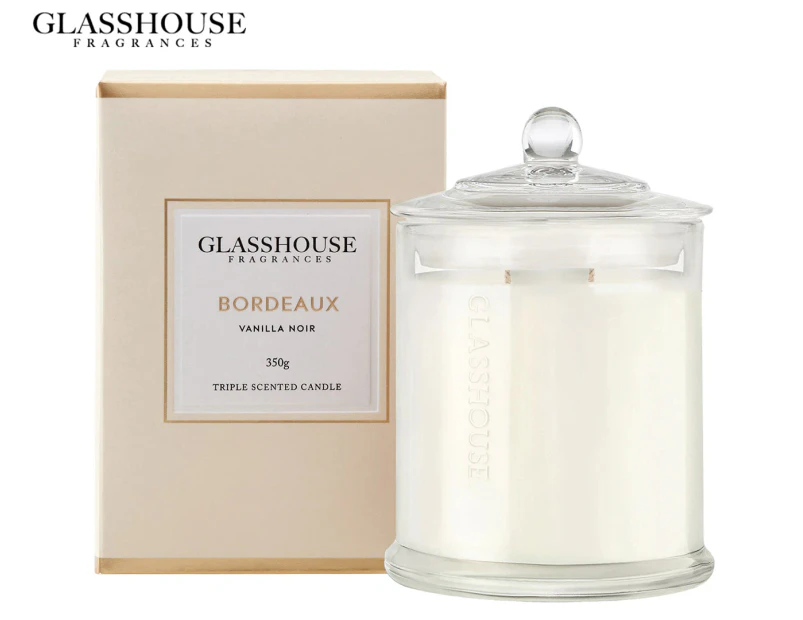 Glasshouse Bordeaux - Vanilla Noir 350g Triple Scented Candle