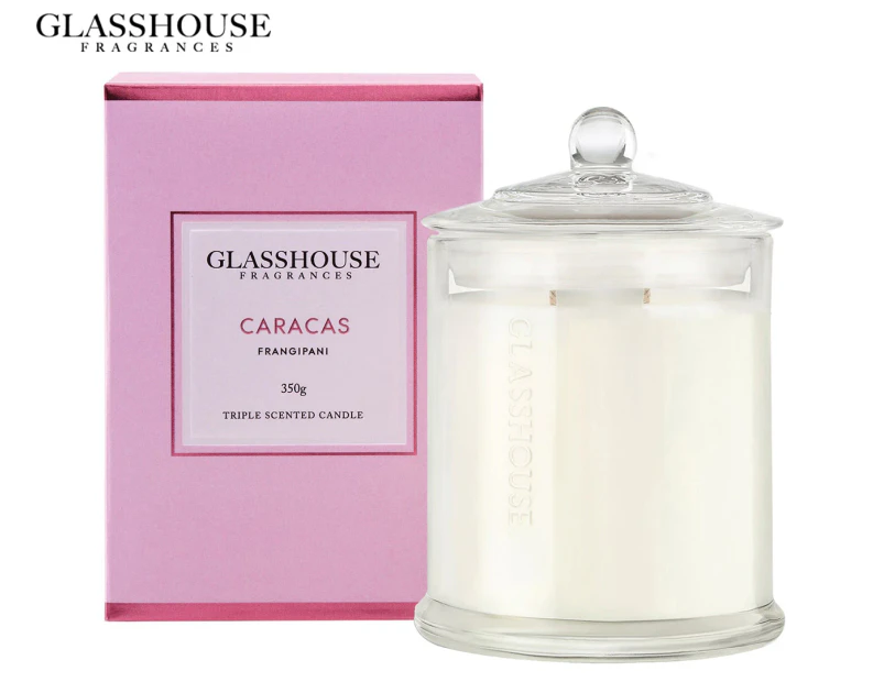 Glasshouse Caracas - Frangipani 350g Triple Scented Candle