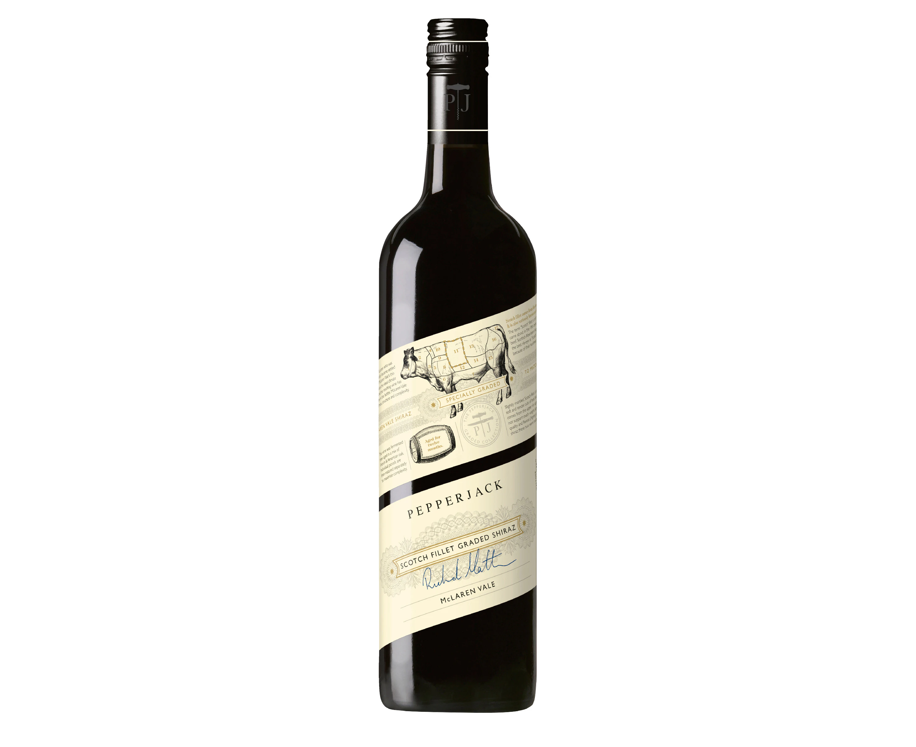 Pepperjack Scotch Fillet Graded Langhorne Creek Shiraz 750mL Bottle