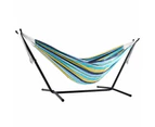 Double Cotton Hammock with Metal Stand Combo (250cm) Cayo Reef