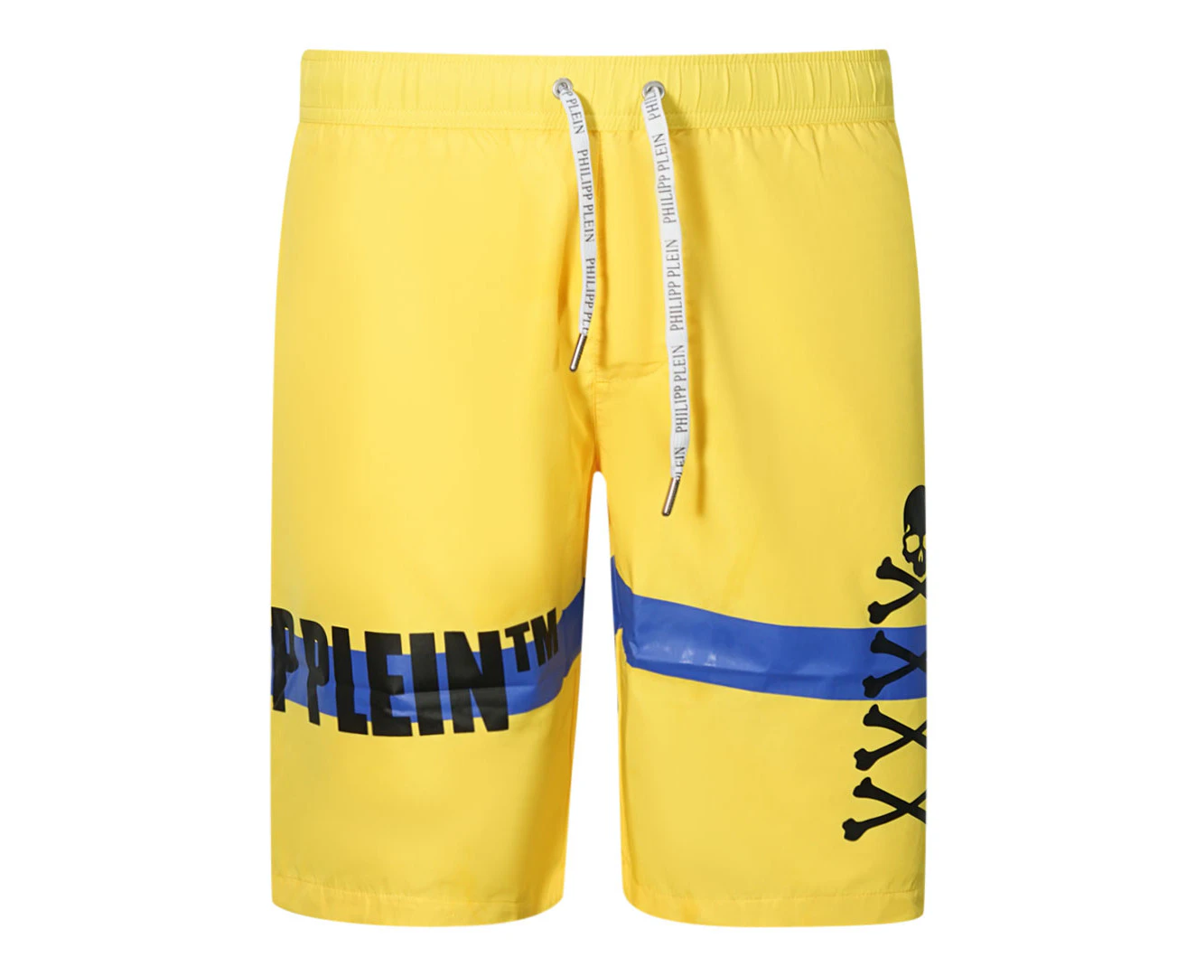 Philipp Plein Mens CUPP11L01 30 Swim Shorts Yellow