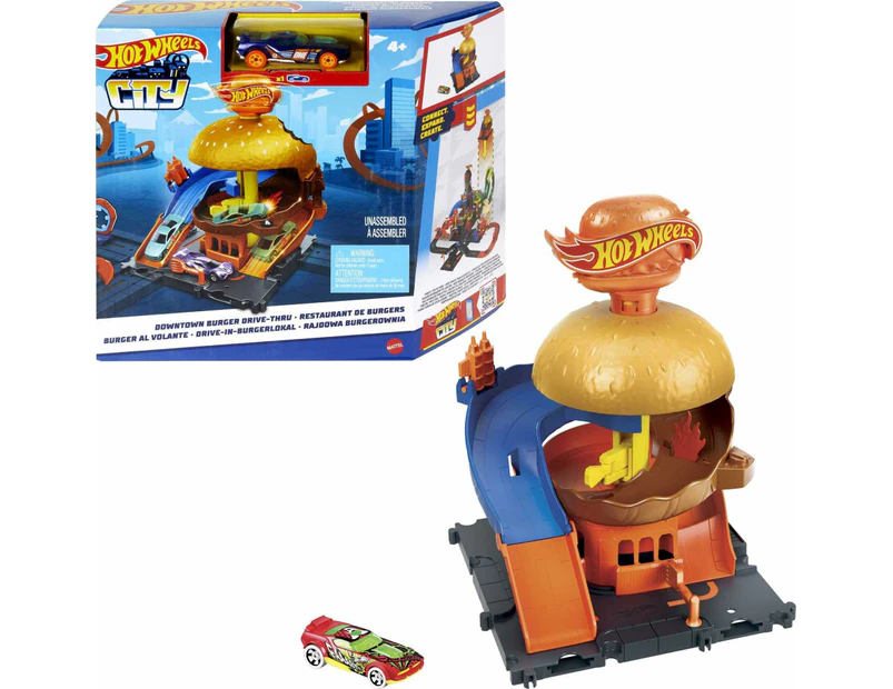 Hot Wheels Mattel - City Burger Blitz Playset